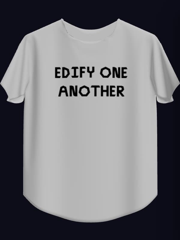 Edify One Another Tee, white front view