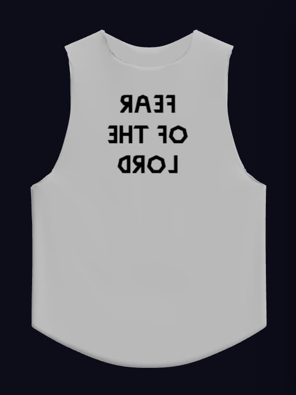 Fear of the Lord Mirror Tank, white front view