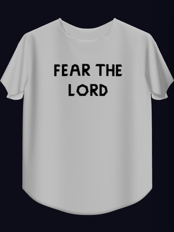 Fear the Lord Tee, white front view