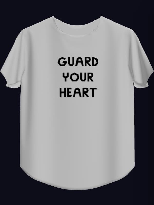 Guard Your Heart Tee, white front view