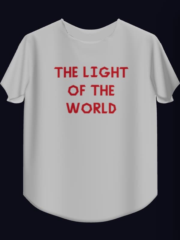 The Light of the World Tee, white front view