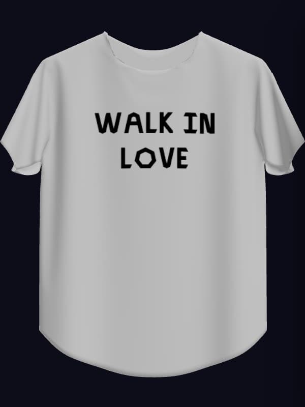 Walk in Love Tee, white front view